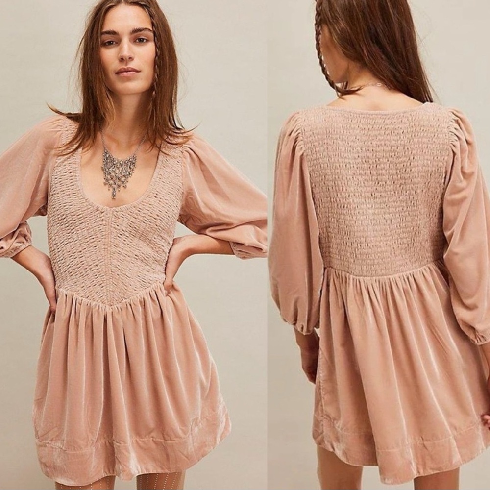 Free People Farrier Velvet Mini Dress